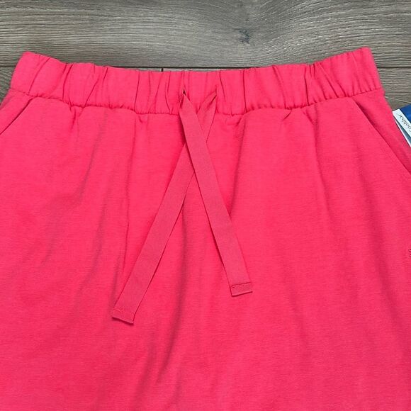 Coolibar 18” Plaka Knit Mid Rise Pink Active Skirt Skort UPF Size Large - Picture 2 of 14